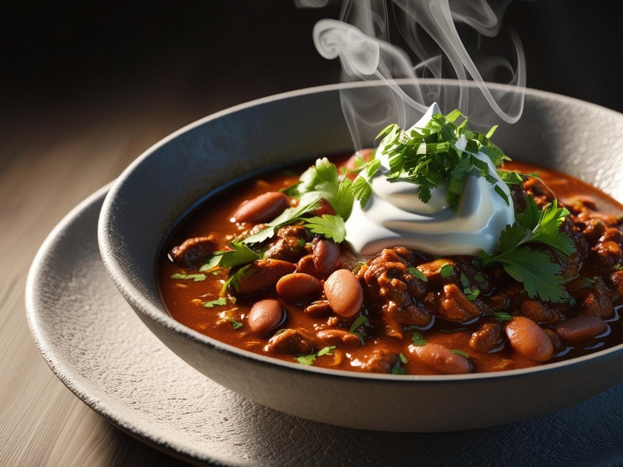 Healthy and hearty One-Pot Chili ready to serve