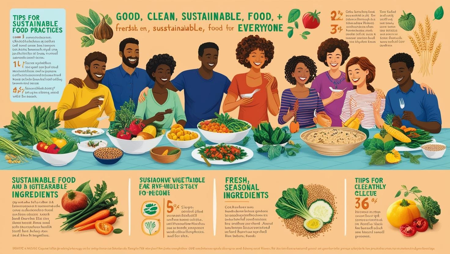 Good, Clean, Fair, and Sustainable Food for All: A Complete Guide with Seasonal Ingredients and Tips